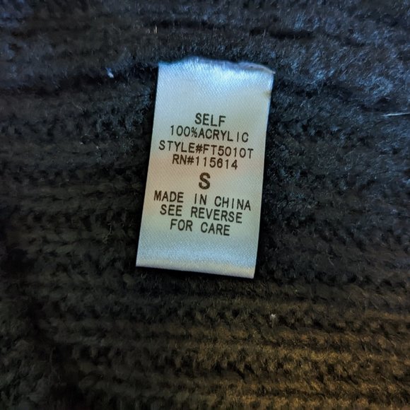 Jella Couture Sweater Embroidered Cut Out Ribbed Knit Women's Size Small NWT - Picture 5 of 7